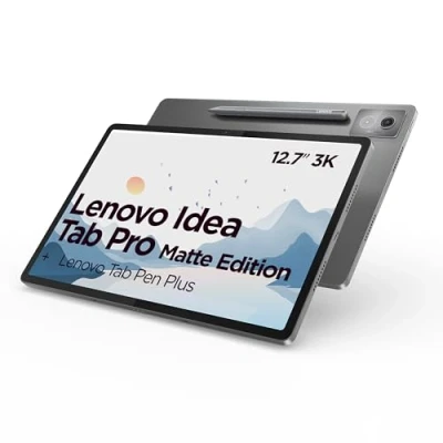 Abbildung von Lenovo Idea Tab Pro Tablet 32,7 cm (12,7 Zoll), 3K, Matte Edition (MediaTek Dimensity 8300, 8 GB RAM, 128 UFS 3.1, 144 Hz, Wi Fi 6E, Bluetooth 5.3, Android 14), Mondgrau, inklusive Pen Plus