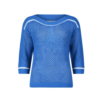Abbildung von Betty Barclay Strickpullover, Damen, Größe: 40, Patch blue white
