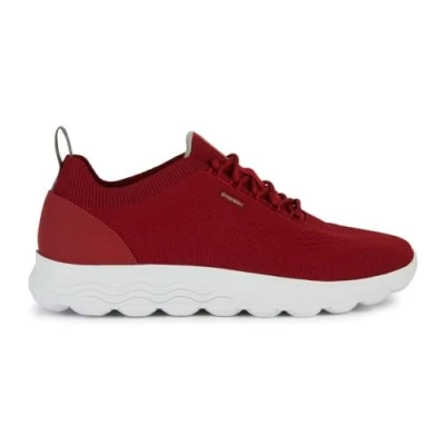 Abbildung von Geox Herren Spherica U Sneakers, Dark Red Light Grey, 42 EU Schmal