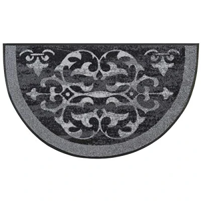 Abbildung von wash+dry Fußmatte, Round Ornaments 50x85 cm, innen und außen, waschbar, Grau