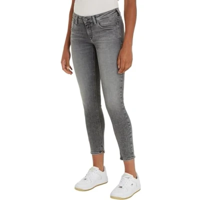 Abbildung von Tommy Jeans Damen Hose Scarlett Skinny Fit, Blau (Denim Black), 27W/32L
