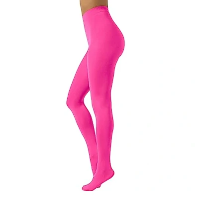 Abbildung von CALZITALY Blickdichte Weiche Strumpfhosen aus Mikrofaser Bunte Strumpfhose Damen S, M, L, XL, XXL, 3XL 4XL 80 DEN Made in Italy (L, Fuxia)