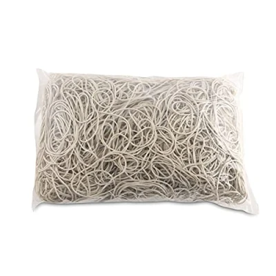 Abbildung von OFFICE PRODUCTS Gummibander Durchmesser: 50mm Farbe: Weiß/Gewicht: 1000g 1 kg/Haushaltsgummi Gummiringe Gummi/Kautschuk 60% / Gummis für Zuhause Büro Schule