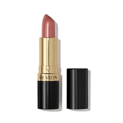 Abbildung von REVLON Lippenstift, super glänzender cremige Formel für weiche, voller aussehende Lippen, feuchtigkeitsspendendes Gefühl in Nudes und Braun, Bare It All (755), 4,3 g