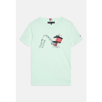 Abbildung von Tommy Hilfiger FLAG FUN TEE Unisex Tshirt print für Kinder, Größe: 74, Dew green