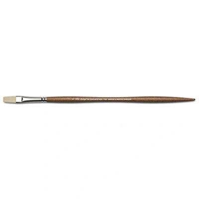 Abbildung von Winsor &amp; Newton 5010306 synthetischer Künstler Ölpinsel mit hoher Elastizität Lebensdauer, ergonomischer Stiel für Ölfarben und Alkydfarben Flachpinsel, kurz Nr. 6