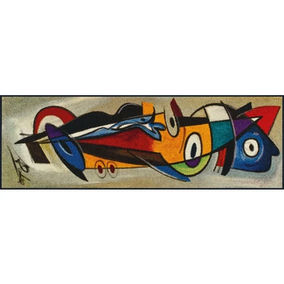 Abbildung von wash+dry Fußmatte, positive flow I 60x180 cm, innen und außen, waschbar