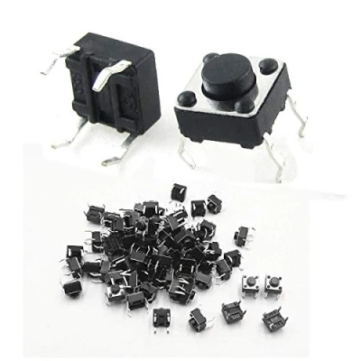 Abbildung von Youmile 100PACK Tact Button Schalter 6x6x4,3mm 6 * 4,3mm 4 Pin Micro PCB SMD SMT Momentan Tactile Push DIP