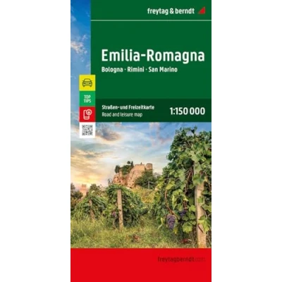 Abbildung von Emilia Romagna, Straßen und Freizeitkarte 1:150.000, freytag &amp; berndt: Bologna Rimini San Marino, mit Infoguide, Top Tips (freytag berndt Auto + Freizeitkarten)