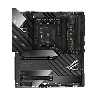 Abbildung von ASUS ROG CROSSHAIR VIII EXTREME AMD X570 Gaming Mainboard (EATX, 18+2 Leistungsstufen, PCIe 4.0, WiFi 6Ef, SATA 6Gb/s, fünf M.2 Steckplätzen, USB 3.2 Gen)