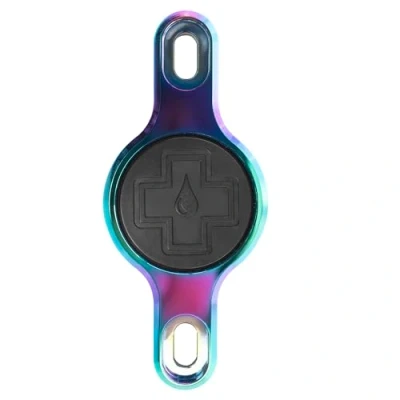 Abbildung von Muc Off Unisex Adult Secure Bicycle AirTag Holder, Turquoise Getaway Solids, (L) 85.5 x (W) 35.5 (D) 10.25mm