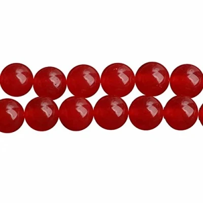 Abbildung von SKYBEADS Rot Chalcedon Perlen zum auffädeln 4mm Gefärbt Edelsteinperlen 38cm Strang Approx 90 Stück