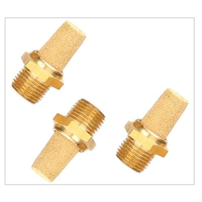Abbildung von Pneumatik Schalldämpfer aus Sinterbronze 1/4&quot; 3er Set Industriequalität