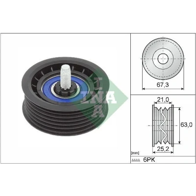 Abbildung von INA 532 0906 10 Umlenkrolle MERCEDES BENZ: S Class Saloon