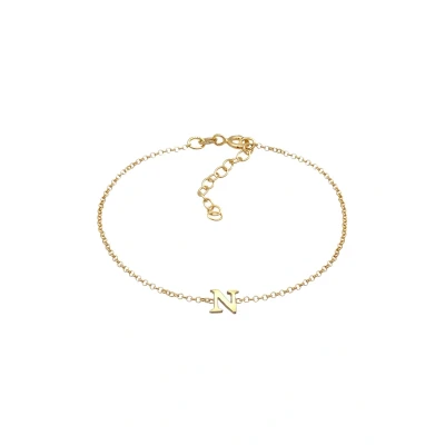 Abbildung von Elli Letter N Armband goldcoloured, Damen, Größe: 16, Gold coloured