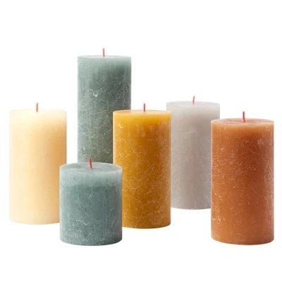 Abbildung von Bolsius Rustik Stumpenkerzen Geschenk Set 6 Stück Nordic Ambiance Dekorative Haushaltkerzen Länge Brenndauer Unparfümierte Natürliches Pflanzenwachts Ohne Palmöl Mehrere Größen
