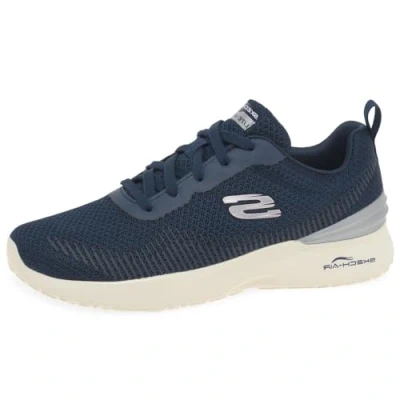 Abbildung von Skechers Damen Skech AIR Dynamight Splendid Path, Marineblaues Netzgewebe mit Lavendelbesatz, 37.5 EU