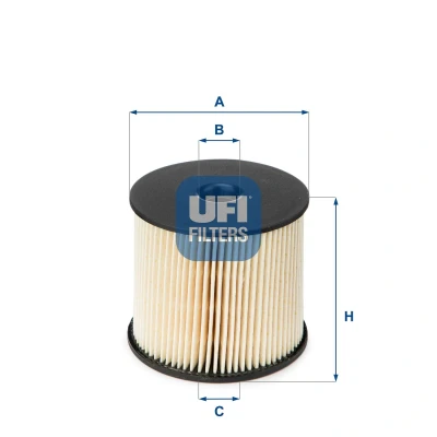 Abbildung von UFI 27.150.00 Luftfilter 306mm 125mm Filtereinsatz JEEP: Cherokee II
