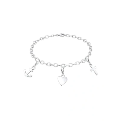 Abbildung von Elli Anker HERZ Charm, Damen, Größe: 19, Silber