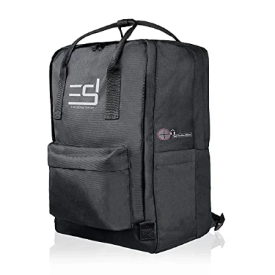 Abbildung von EVERYDAY SAFARI Ryanair Rucksack 40x20x25 Handgepäck geeignet leicht mit Laptopfach, Reiserucksack schwarz Daypack Tagesrucksack Wanderrucksack City Laptoprucksack wasserabweisend