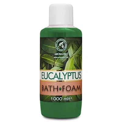 Abbildung von Badeschaum mit Ätherischem Eukalyptusöl 1000 ml Guter Schlaf Schönheit Baden Körperpflege Wellness Entspannung Aromatherapie SPA Eukalyptus Aroma Schaumbäder