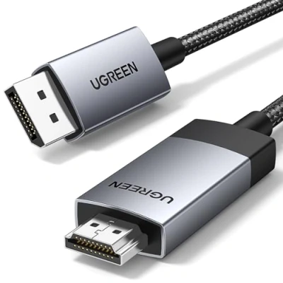 Abbildung von UGREEN 4K@60Hz DisplayPort zu HDMI Kabel DP Uni Direktional 1.2 2.0 HDR Adapter für Multi Screen Kompatibel mit Monitor, Projektor, Dell(2M)