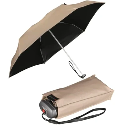 Abbildung von Knirps mini Taschenschirm Travel mit UV und Hitze Schutz beige