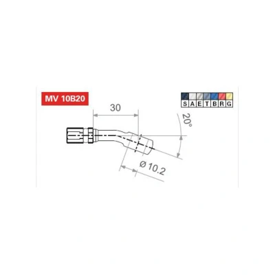 Abbildung von TRW MV10B20T Verbindungsstück, Bremsleitung