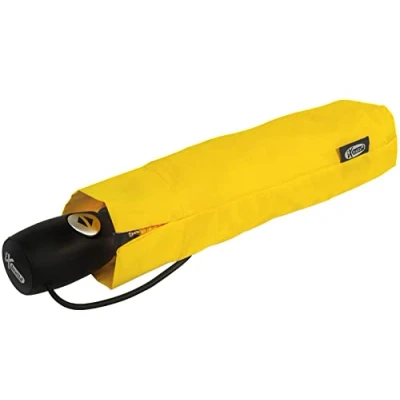 Abbildung von iX brella Leichter Solider Taschenschirm mit Auf Zu Automatik mid Class gelb