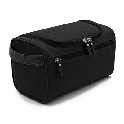 Abbildung von Kulturbeutel Mann zum Aufhängen,AOBETAK Kulturtasche Groß Wasserdicht mit Mesh und Zip Fach,Kosmetiktasche Übernachtung Reise Für Damen Herren Männer Frauen, Schwarz