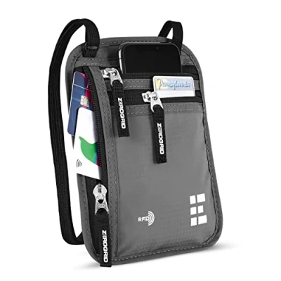 Abbildung von Brustbeutel Brusttasche Reisedokumententasche mit RFID Blocker Reisegeldbeutel