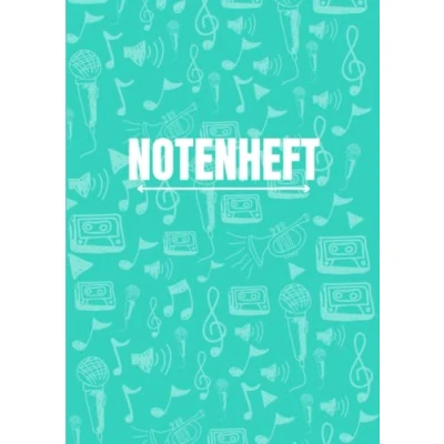 Abbildung von Notenheft: leerer Notenblock zum Ausfüllen 100 Seiten 12 Notensysteme je Seite DIN A4