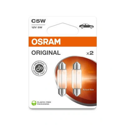 Abbildung von Osram ORIGINAL LINE 12V, C5W, Festoon, Signal lamp, Double Blister, (2 lamps)