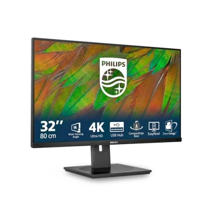 Abbildung von PHILIPS 32B1N3800 32 Zoll UHD Monitor,höhenverstellbar, Lautsprecher (3840x2160, 60 Hz, HDMI, DisplayPort, USB Hub) schwarz