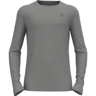 Abbildung von ODLO TOP CREW NECK Langarmshirt, Herren, Größe: 50/52, Steel grey