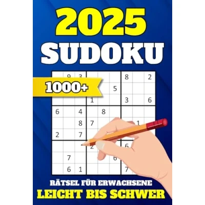 Abbildung von 1000+ Sudoku Rätsel für Erwachsene: Leicht bis Schwer mit Lösungen Buch Erwachsene in 5 Schwierigkeitsstufen: Mittel Sehr Extrem Originelle Geschenkidee