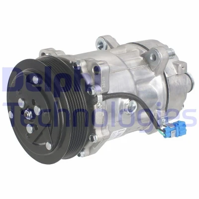 Abbildung von DELPHI TSP0159381 Kompressor Sanden SD7V16 PAG 46 mit Kompressoröl VOLKSWAGEN: Transporter 4 Bus,