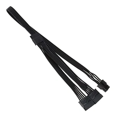 Abbildung von YINETTECH 6 pin Männlich auf 3x 15 Weiblich SATA Festplatten Netzteilkabel 1007 18AWG Kompatibel mit Corsair Modulares Netzteil