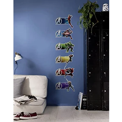 Abbildung von Komar Marvel Wandtattoo Avengers Plates 100 x 70 cm (Breite Höhe) 7 Teile Black Widow, Hawkeye, Hulk, Deco Sticker, Wandaufkleber, Wandsticker, Wanddeko, Kinderzimmer 14734h