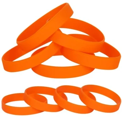 Abbildung von LVNRIDS 25 Stück Silikon elastische Armbänder, anpassbare Gummiarmbänder Armbänder für Jungen Mädchen Damen Herren Blau