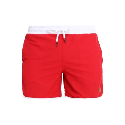 Abbildung von Urban Classics Retro Badeshorts, Herren, Größe: Large, Firered/white