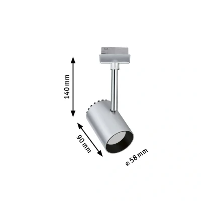 Abbildung von Paulmann Schienensystem Leuchten »URail Schienenspot Shine Einzelspot 225lm 4,9W 2700K 230V Chrom matt«, (1 tlg.)