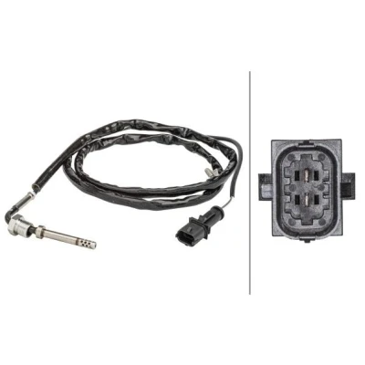 Abbildung von HELLA 6PT 358 181 081 Sensor, Abgastemperatur mit Befestigungsclips am Kabel OPEL: Signum CC