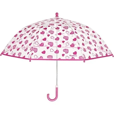 Abbildung von Playshoes Unisex Kinder Regenschirm Stockschirm mit kindgerechtem Mechanismus, Herzchen, original
