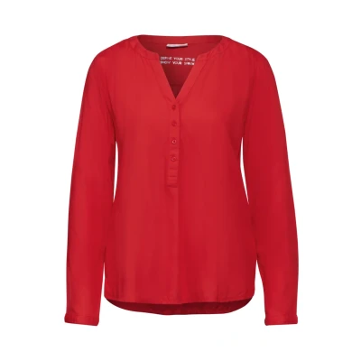 Abbildung von Street One Unifarbe Bluse, Damen, Größe: 34, Rot