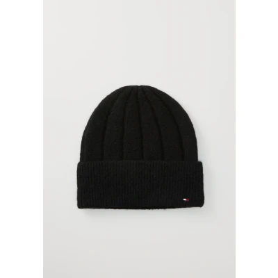 Abbildung von Tommy Hilfiger FLAG Fluffy Mütze, Damen, Größe: One Size, Black