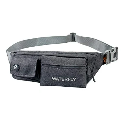 Abbildung von WATERFLY Bauchtasche Damen Herren Klein: Gürteltasche Hüfttasche Stylisch für Sport Joggen Hundetraining Laufen Running Reise Travel Hip Waist Bag Bum Fanny Pack