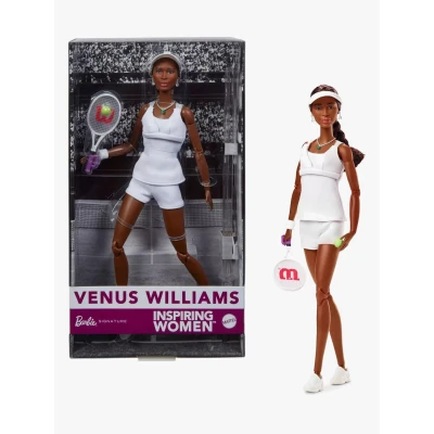 Abbildung von Barbie Anziehpuppe »Barbie Inspiring Women Series, Venus Williams«, mit charakteristischer Tennis Uniform und Schläger