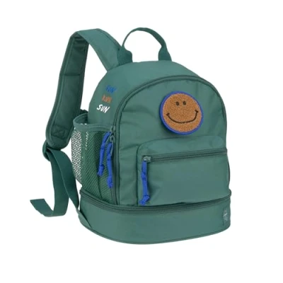Abbildung von LÄSSIG Kinderrucksack mit Brustgurt Kindergartentasche Kindergartenrucksack 27 cm, 6,5 Liter, 3 Jahre/Mini Backpack Dark Green