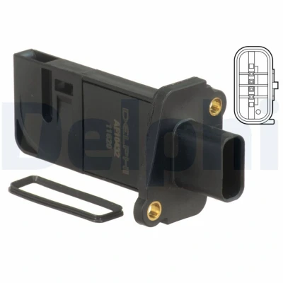 Abbildung von DELPHI AF10432 12B1 Luftmassenmesser FORD: Ranger Mk3, Galaxy Mk2 MPV, S Max Mk1, VOLVO: XC60 I, V60 LAND ROVER: Defender Off Road